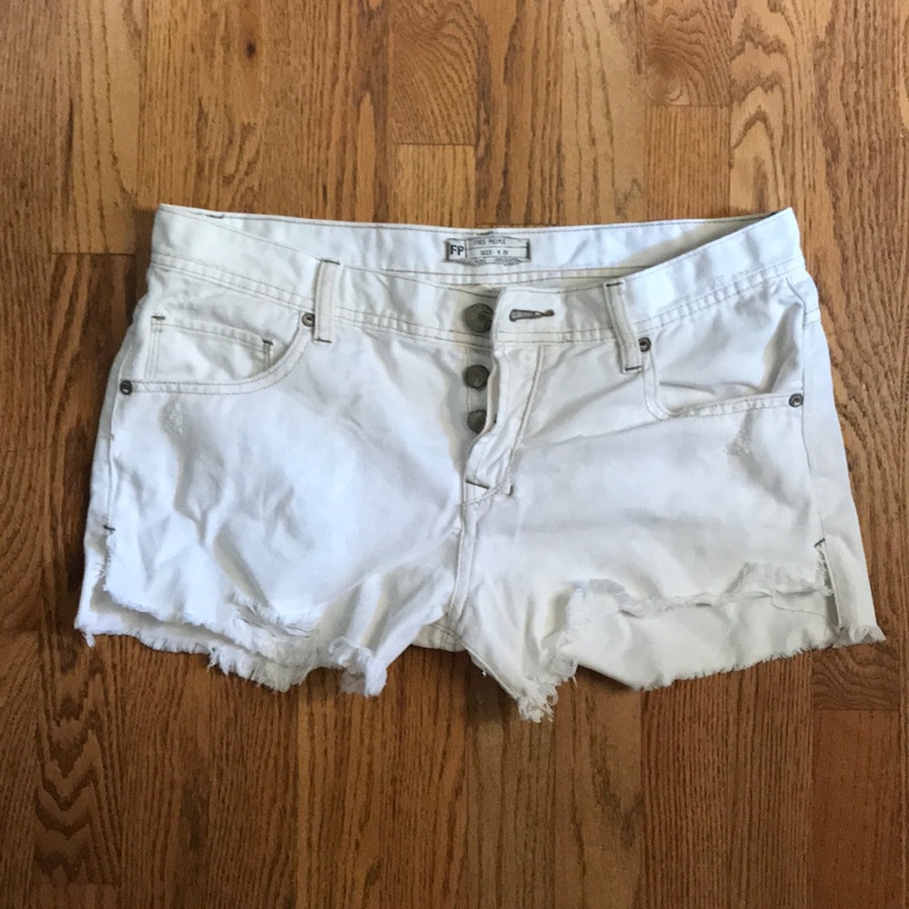 Free People white shorts